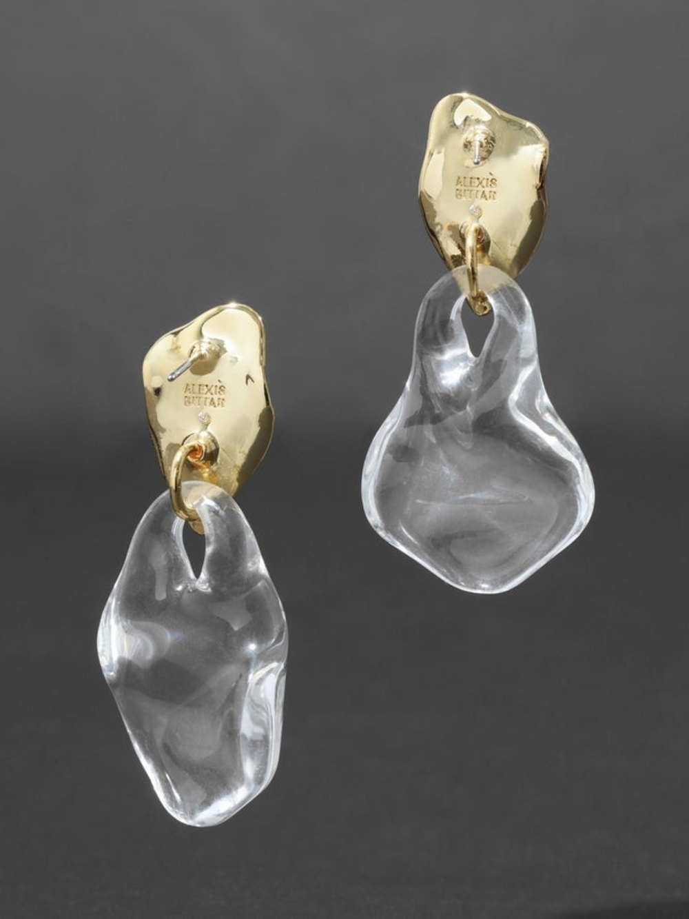 Alexis Bittar Liquid Lucite Wafer Post Earring - Picture 2 of 5